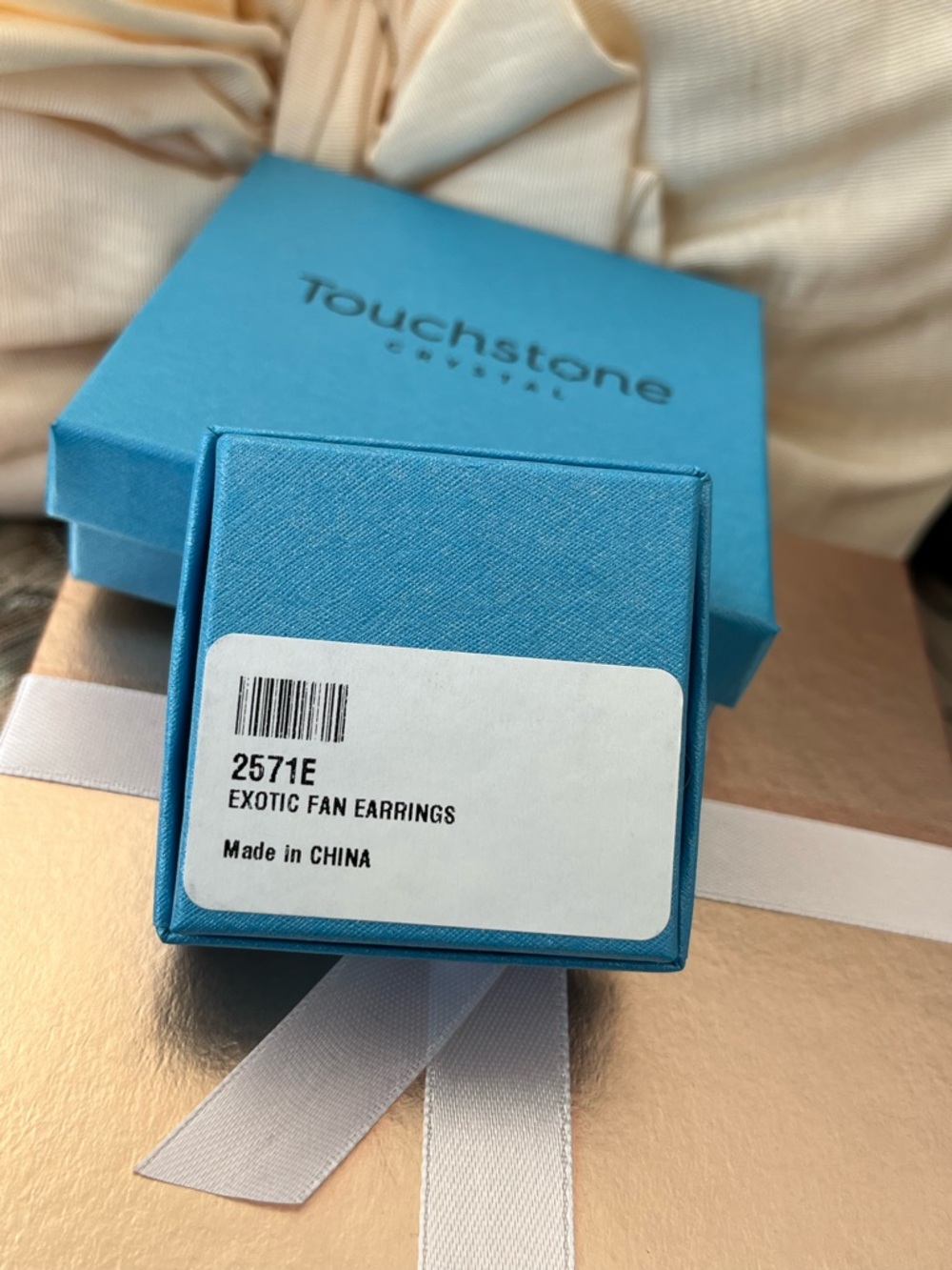 Touchstone Swarovski Crystals Exotic Fan Earrings BNIB $79 Retail Value - Picture 5 of 10